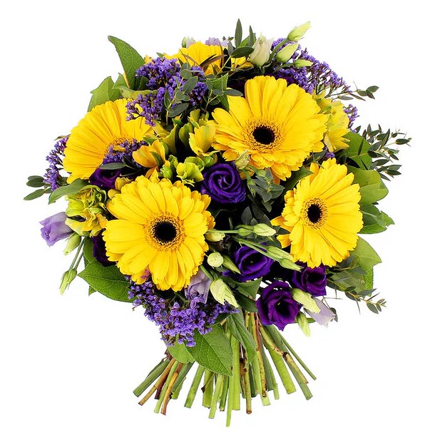sunflowers and lysianthus