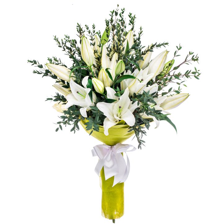 white lilies bouquet