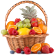 Basket with 2,5kg of seasonal fruits