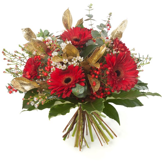 christmas bouquet with gerberas