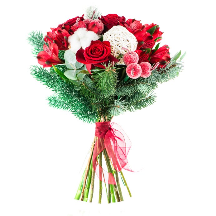 red christmas bouquet