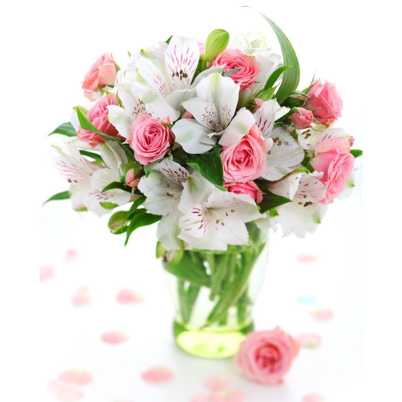 bouquet alstromeria e roselline