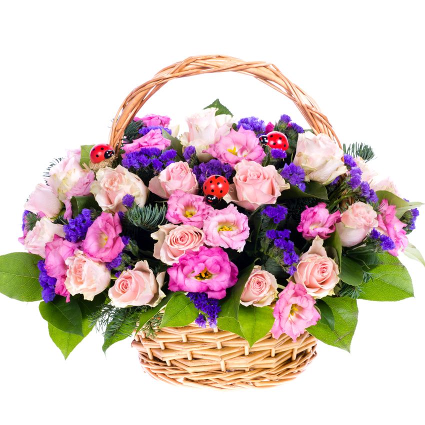 violet flower arrangement