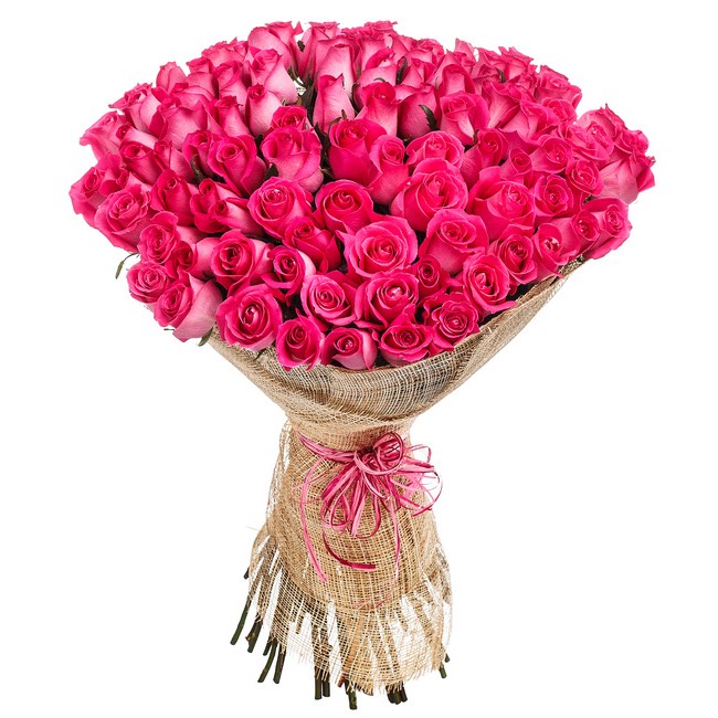 bunch of 50 pink roses