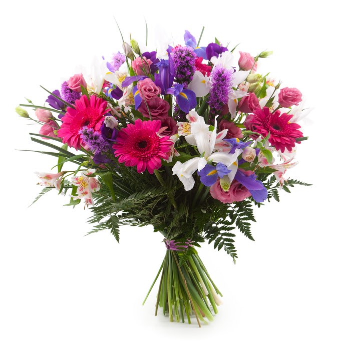 pink funeral bouquet